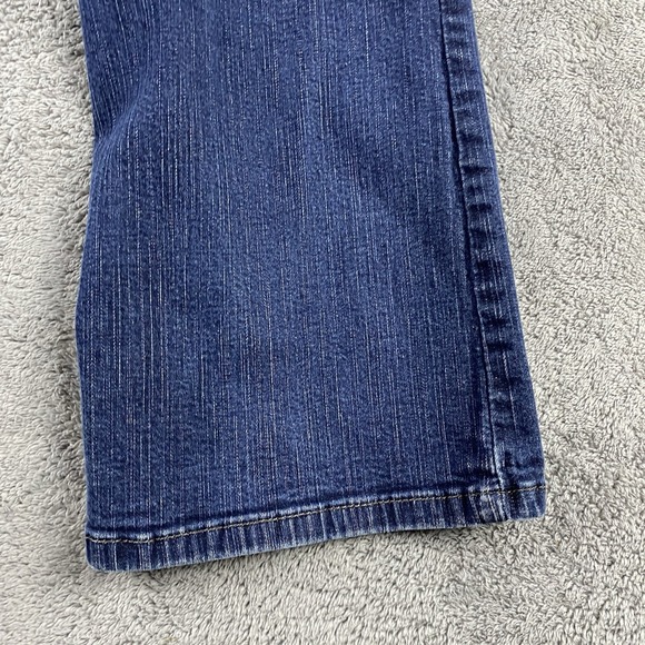 Levis Straight Jeans Womens 4 Short Blue Dark Wash Low Rise - Picture 14 of 15